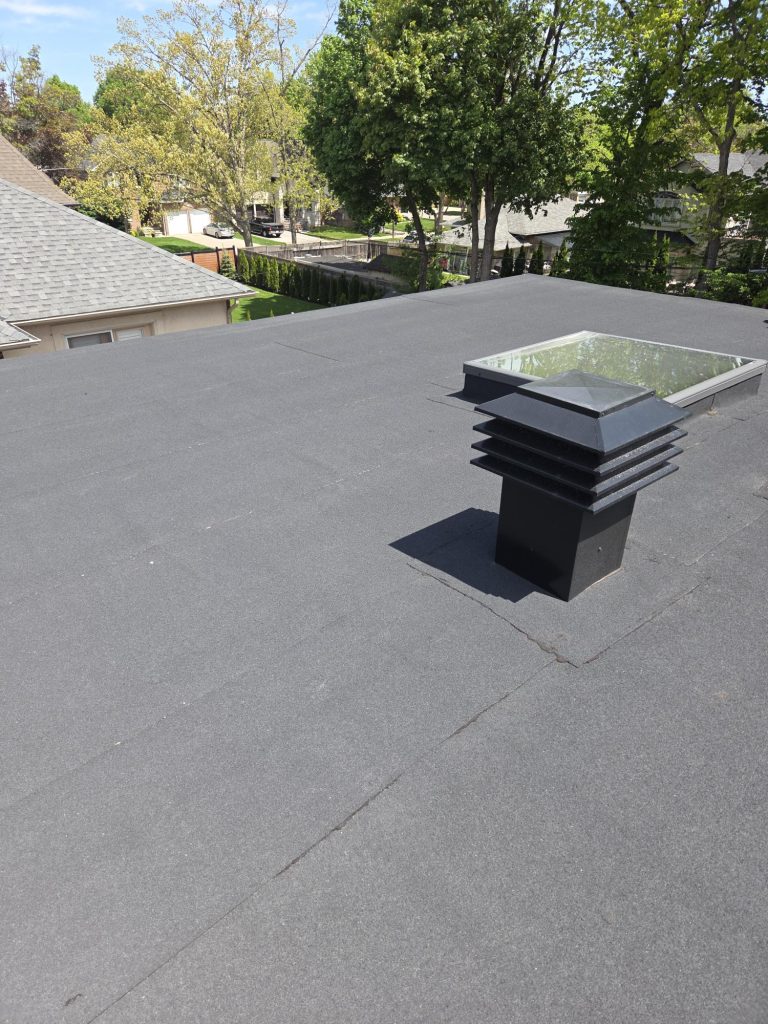 JNG Services residential roof inspection with asphalt and skylight installation