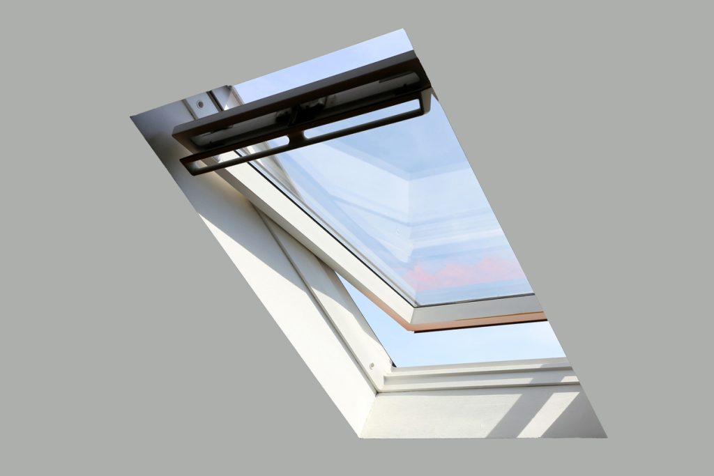 jng services vented Skylight on a residential home, interior shot